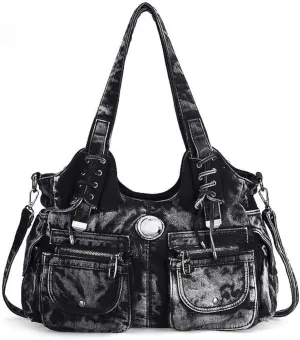 Denim Hobo Bag for Women Jeans Purse Large Capacity Handbags Vintage Shoulder Bags Casual Tote Bag Crossbody Bag