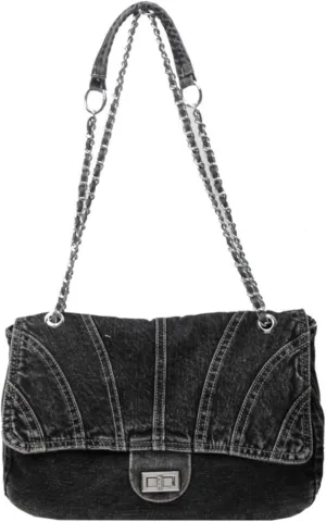 Denim Purse for Women Jean Purses Tote Bag for Women Handbags Work Bags Trendy Crossbody Bags Womens Shoulder Bag