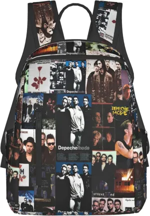 Depeche Rock Mode Lightweight Backpack Casual Backpack Travel Laptop Bag Classic Daypack for Men & Women, Black