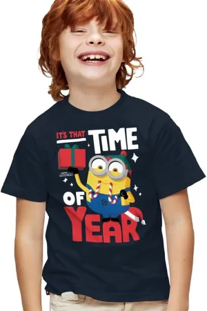 Despicable Me Bob Christmas Elf Kids T Shirt for Youth Toddler Boys and Girls