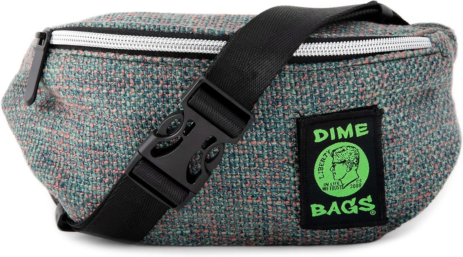 Dime Bags Hemp Waist Pack - Small Hipster Fanny Pack with Adjustable Strap (Aqua)