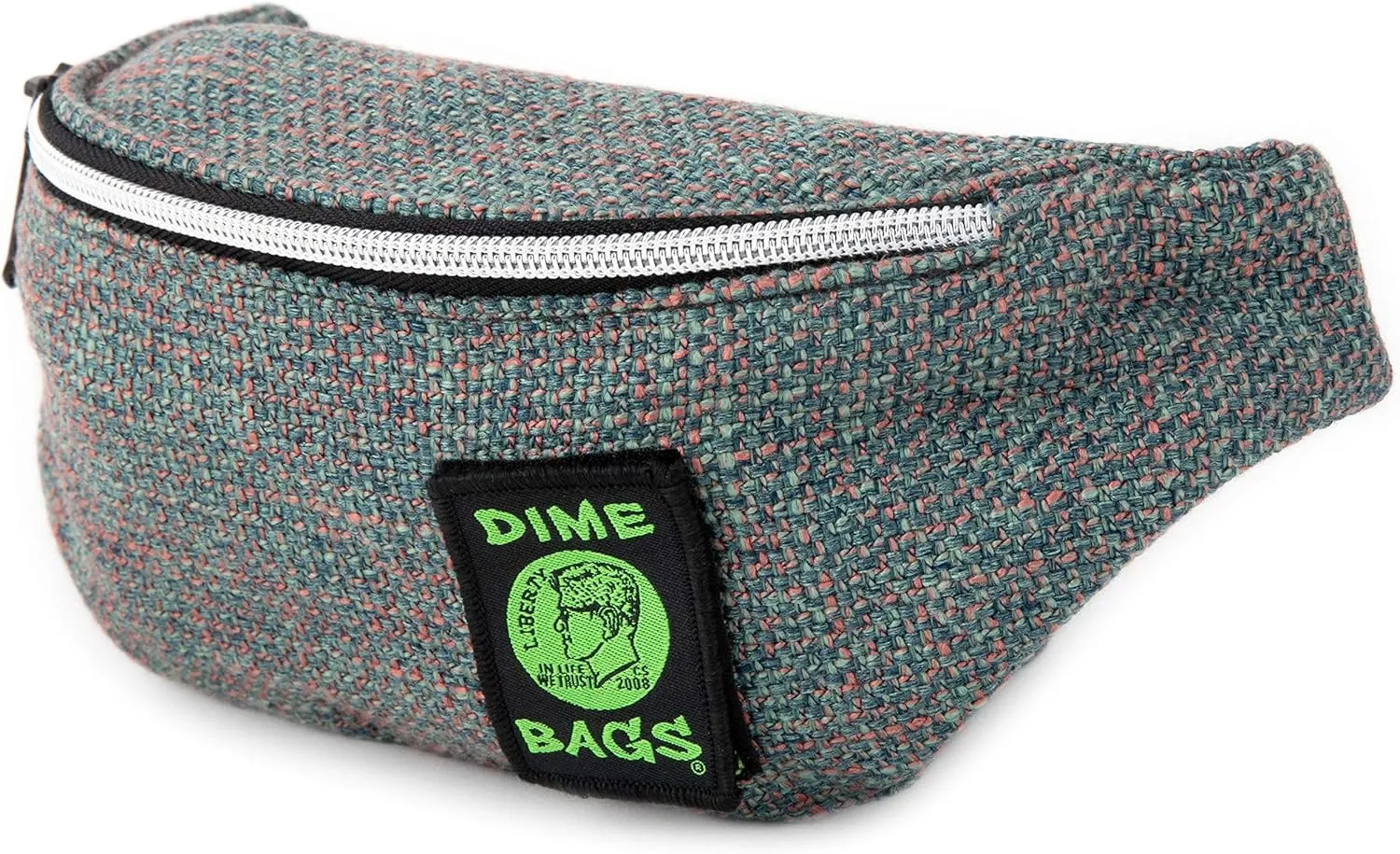 Dime Bags Hemp Waist Pack - Small Hipster Fanny Pack with Adjustable Strap (Aqua)