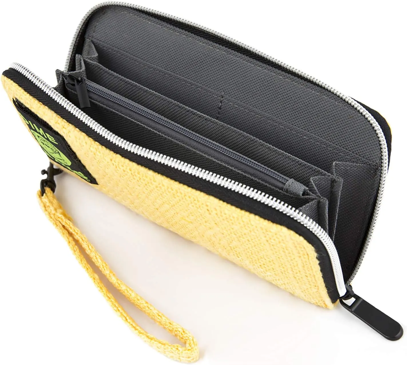 DIME BAGS Wristlet Wallet - RFID-Blocking Carrying Case with Secure Zipper and Wristlet Loop (Yellow)
