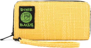 DIME BAGS Wristlet Wallet - RFID-Blocking Carrying Case with Secure Zipper and Wristlet Loop (Yellow)