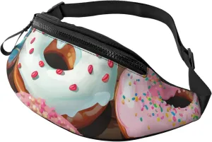 Donuts Fanny Pack for Man Women Waist Bag Adjustable Belt Casual Chest Bag Bum Bags for Travel Sports Running Hiking Waist Packs