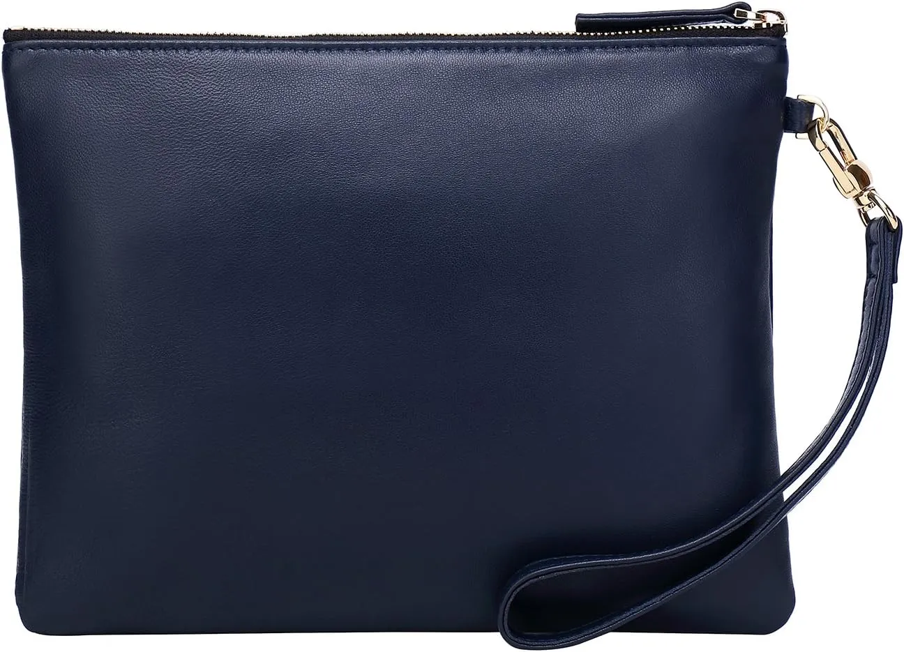 DORIS&JACKY Lambskin Leather Wristlet Clutch Purse For Women Large Soft Designer Wallet With Strap…