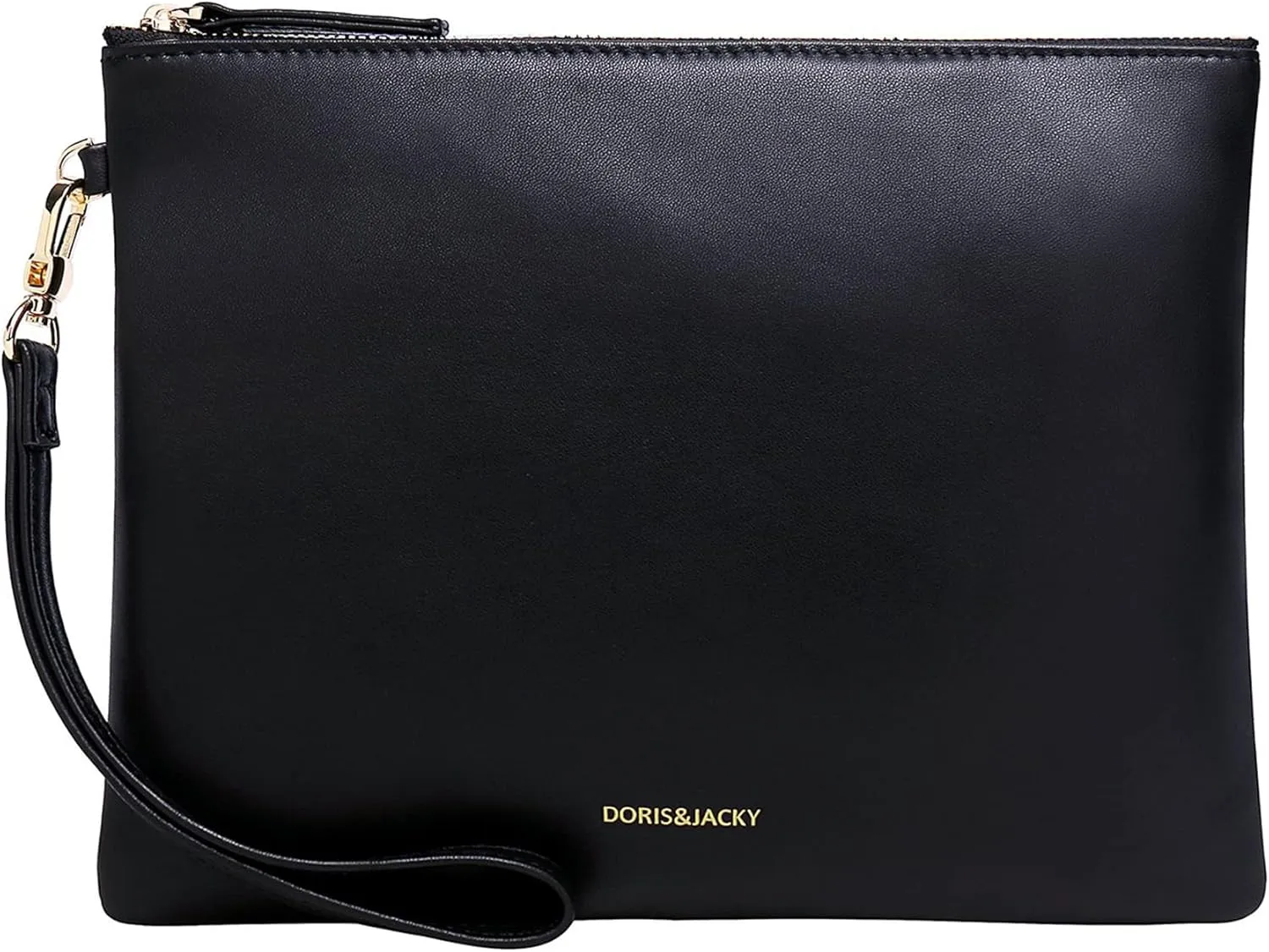 DORIS&JACKY Lambskin Leather Wristlet Clutch Purse For Women Large Soft Designer Wallet With Strap…