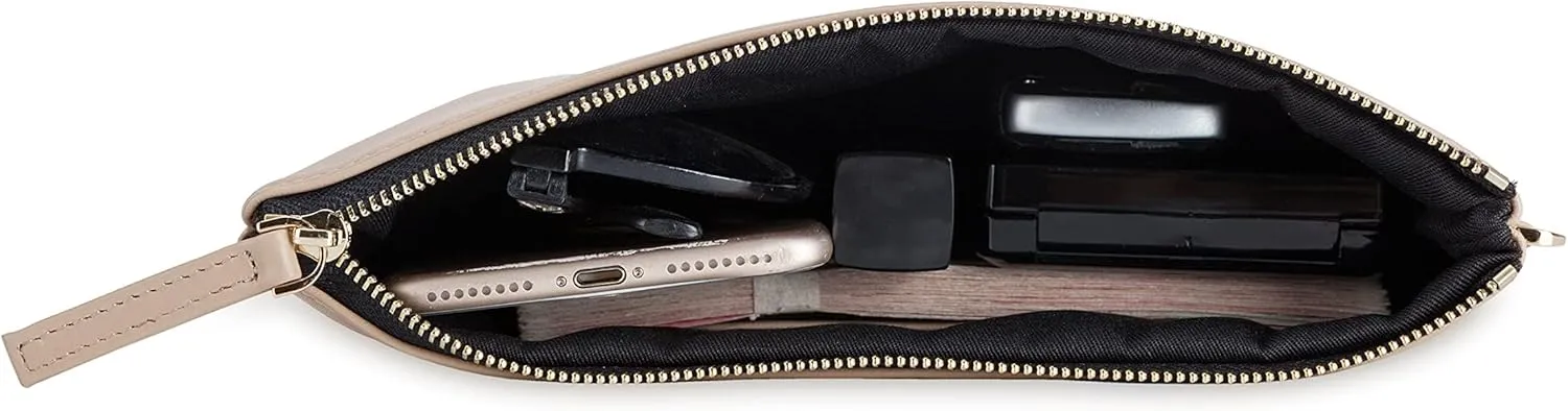 DORIS&JACKY Lambskin Leather Wristlet Clutch Purse For Women Large Soft Designer Wallet With Strap…