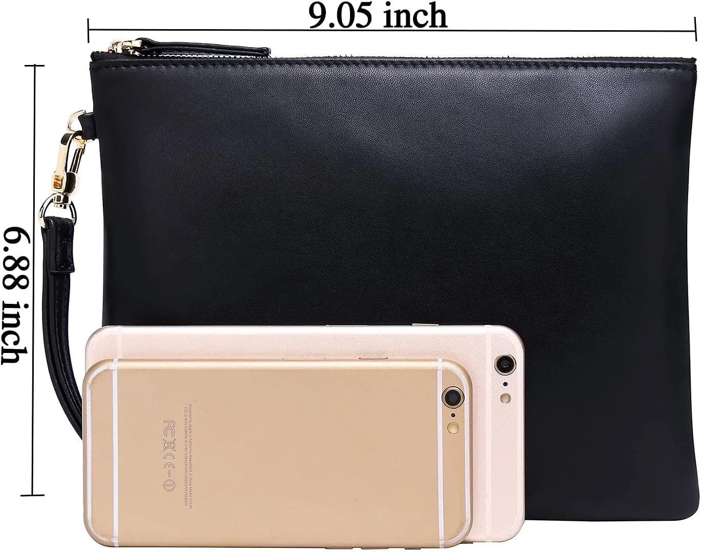 DORIS&JACKY Lambskin Leather Wristlet Clutch Purse For Women Large Soft Designer Wallet With Strap…