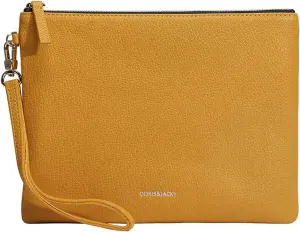 DORIS&JACKY Lambskin Leather Wristlet Clutch Purse For Women Large Soft Designer Wallet With Strap…