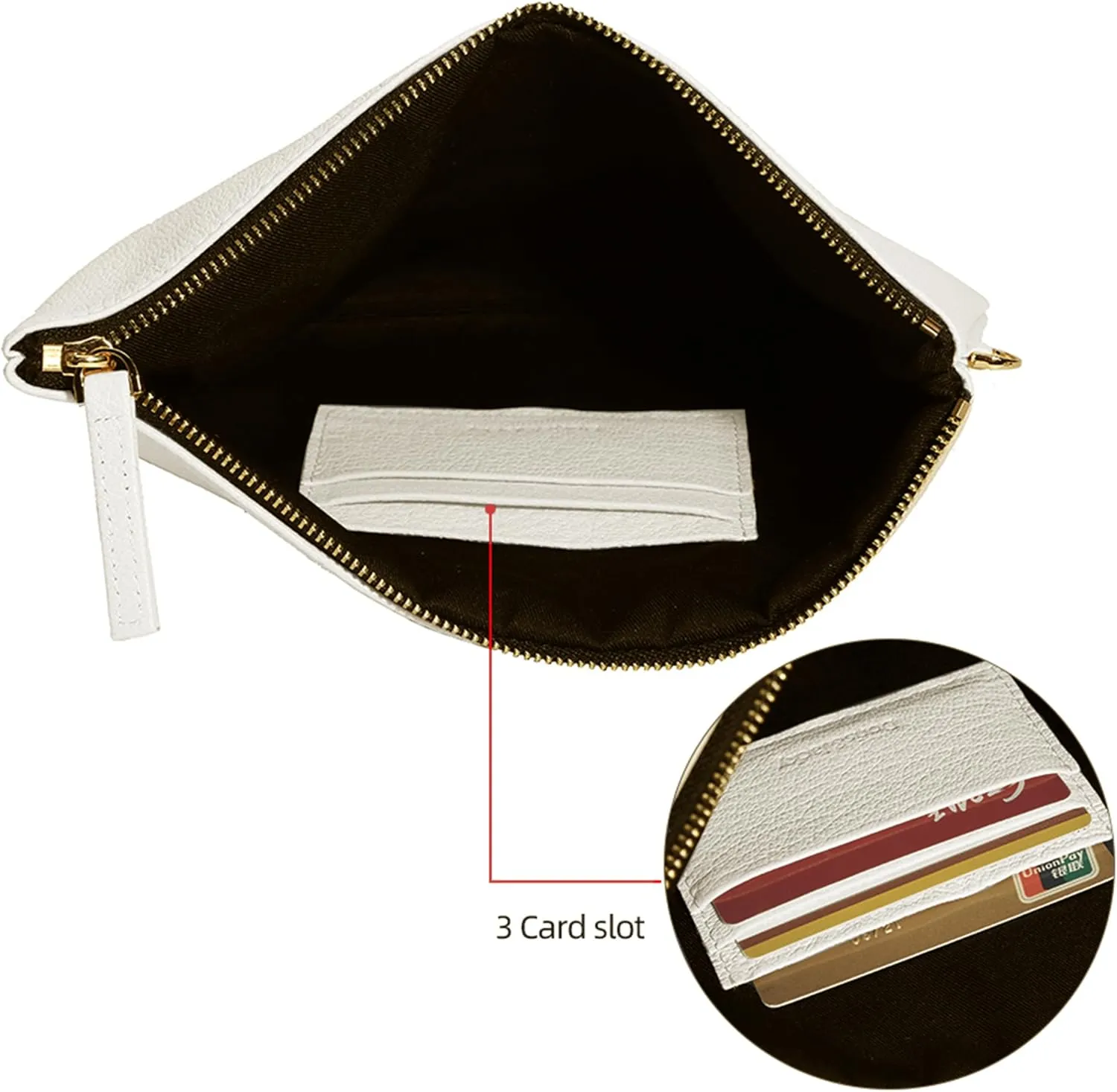 DORIS&JACKY Lambskin Leather Wristlet Clutch Purse For Women Large Soft Designer Wallet With Strap…