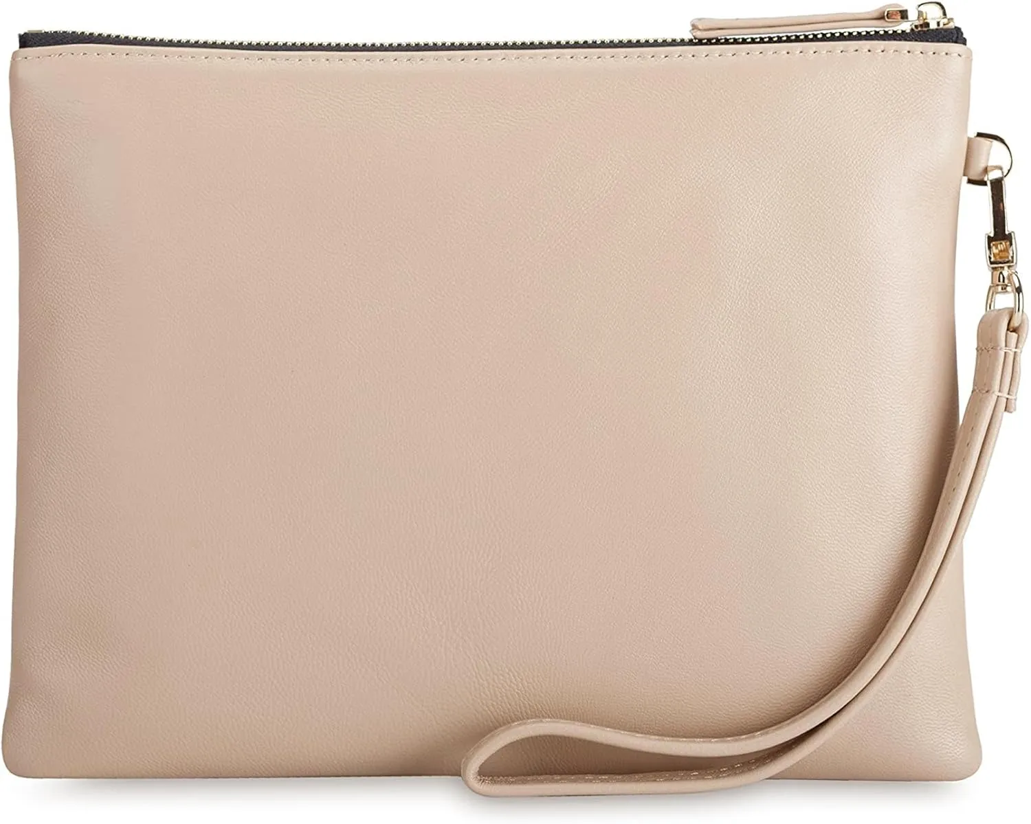 DORIS&JACKY Lambskin Leather Wristlet Clutch Purse For Women Large Soft Designer Wallet With Strap…