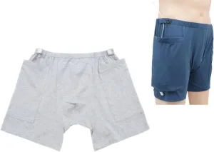 Drainage Bag Fixed Shorts, enteronephritis, Bladder Urethra, Rectal Stoma postoperative Care Underwear(Gray,XXL)