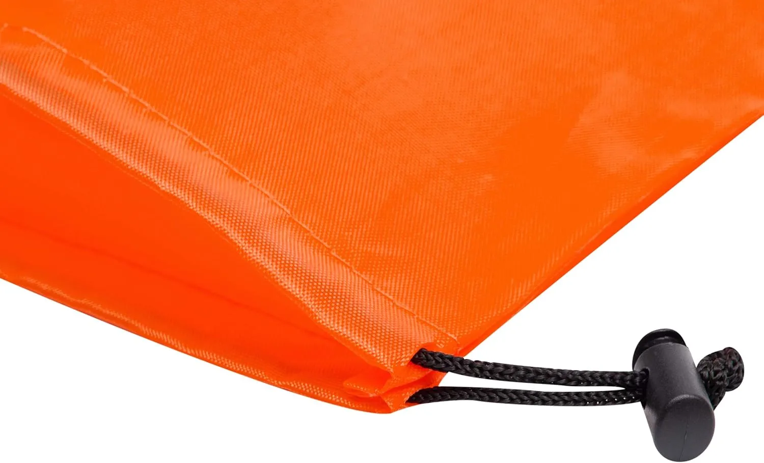 Drawstring Bag - Nylon Cinch and Ditty Stuff Pouch with Toggle (6 x 8-12 pack, Orange)