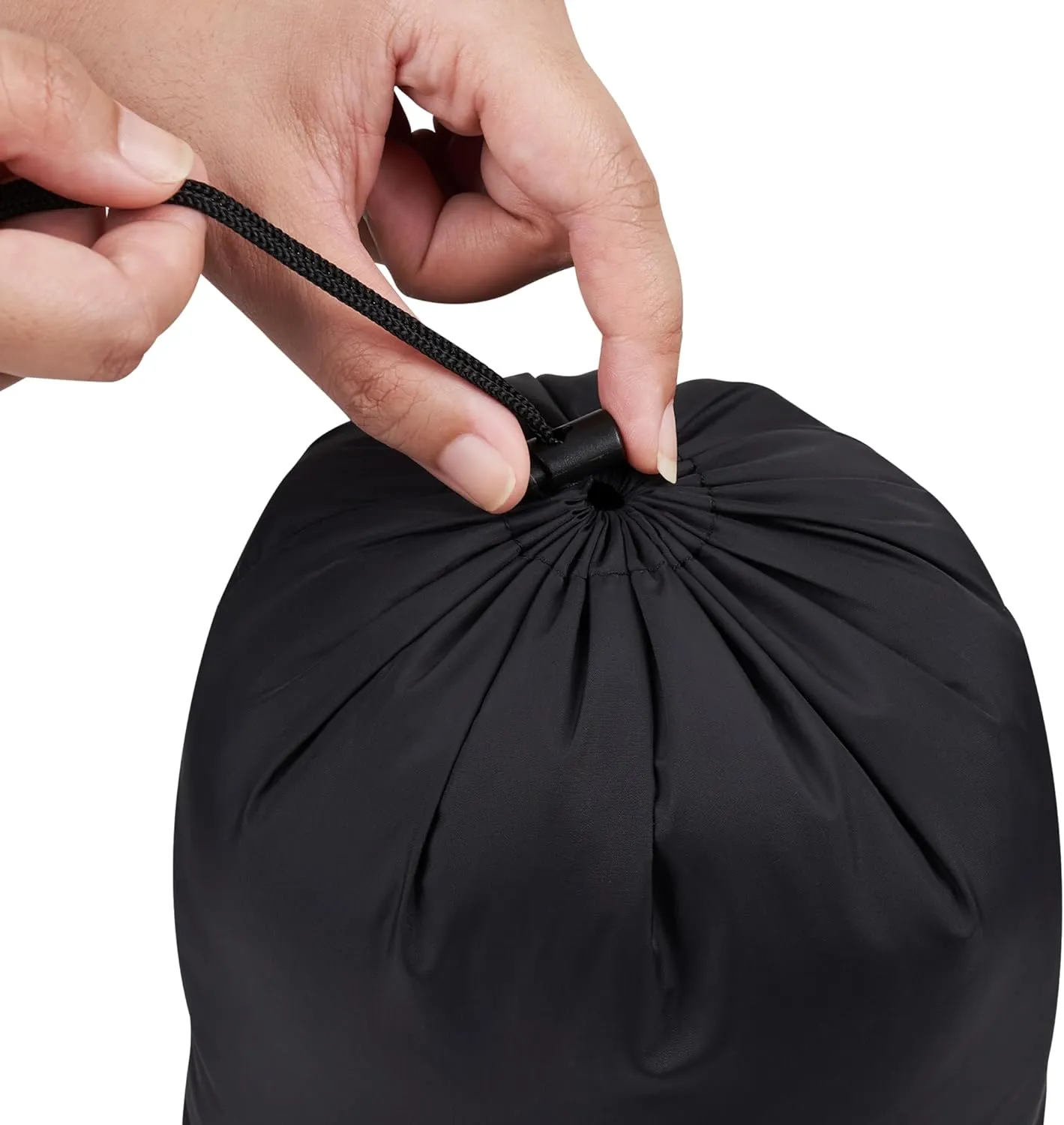 Drawstring Bag - UltraLight Nylon Cinch and Ditty Pouch For Home, Office, Outdoor (5 pack, Black) (Black, 9 x 12 inch)