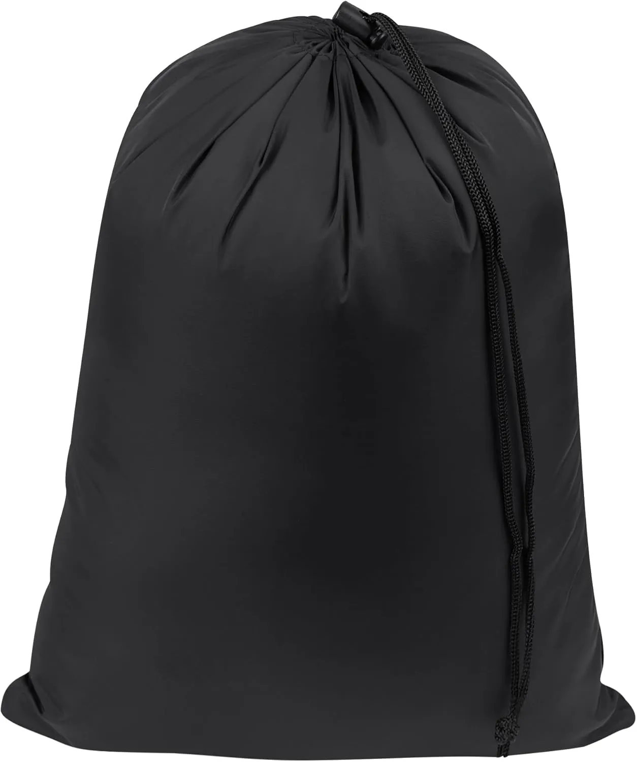 Drawstring Bag - UltraLight Nylon Cinch and Ditty Pouch For Home, Office, Outdoor (5 pack, Black) (Black, 9 x 12 inch)