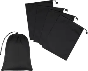 Drawstring Bag - UltraLight Nylon Cinch and Ditty Pouch For Home, Office, Outdoor (5 pack, Black) (Black, 9 x 12 inch)