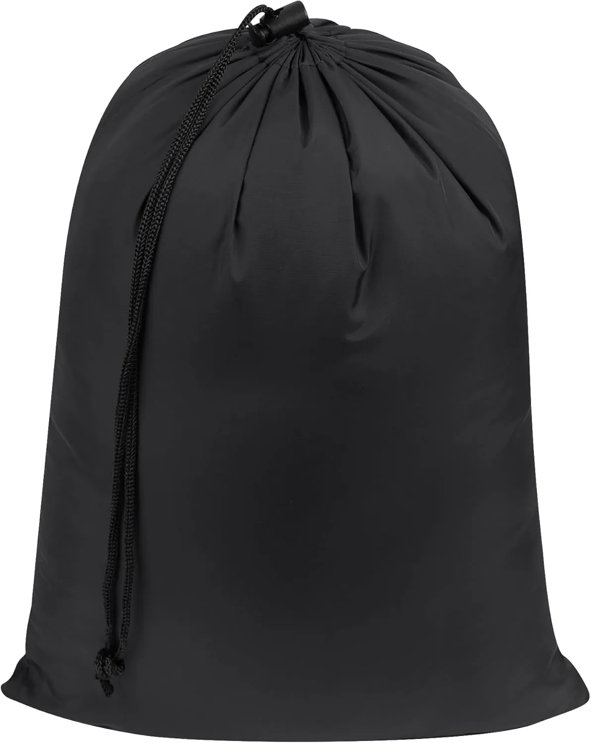 Drawstring Bag - UltraLight Nylon Cinch and Ditty Pouch For Travel, Office, Workout (5 pack, Black, 8 x 11 inch)