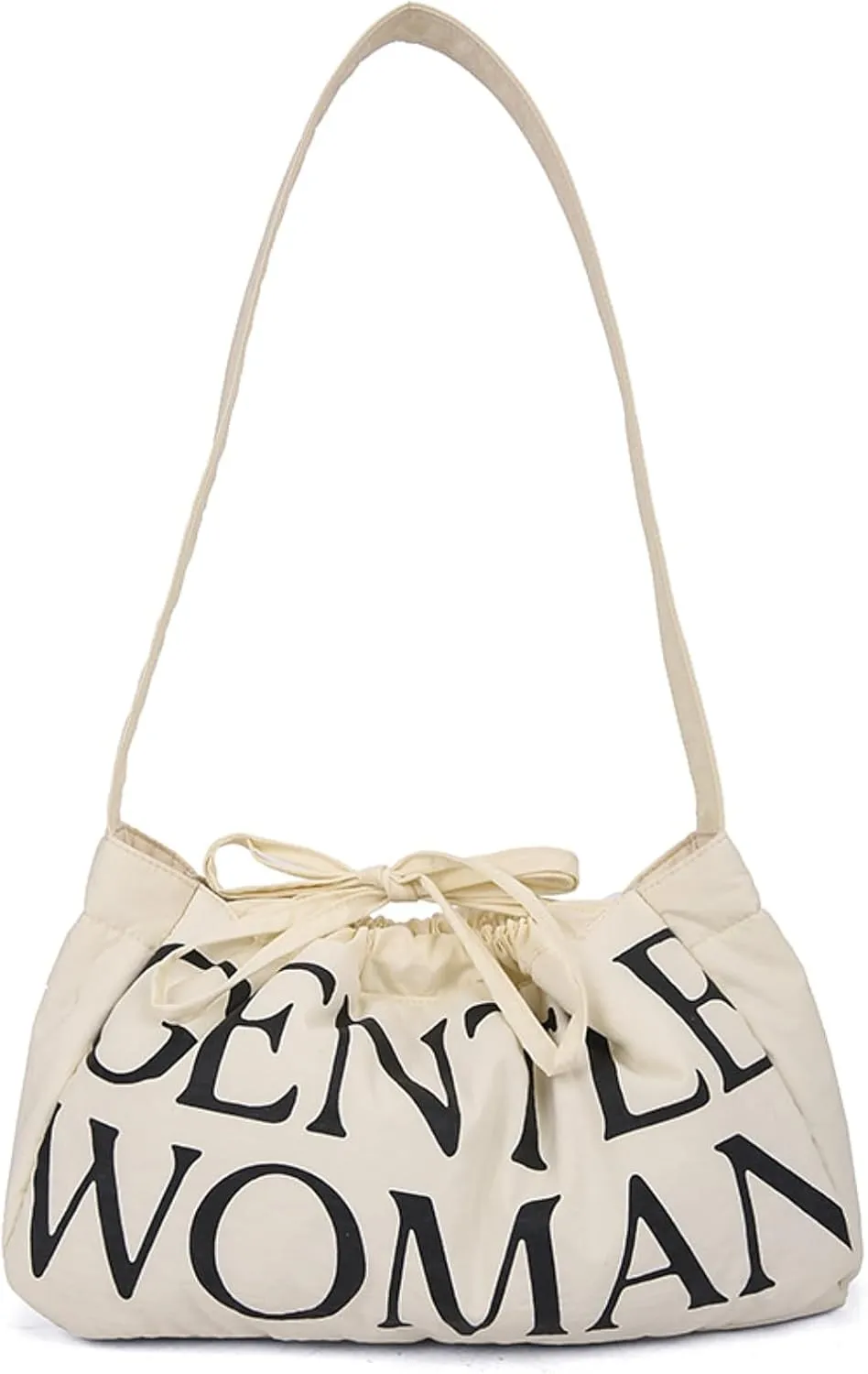 Drawstring Denim Slouch Bag with Snap Button Canvas Shoulder Handbag Travel Holiday Everyday Purse for Women