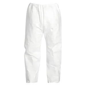 DuPont Tyvek 400 Disposable Protective Pant with Elastic Waist, White, Large, 50-Pack