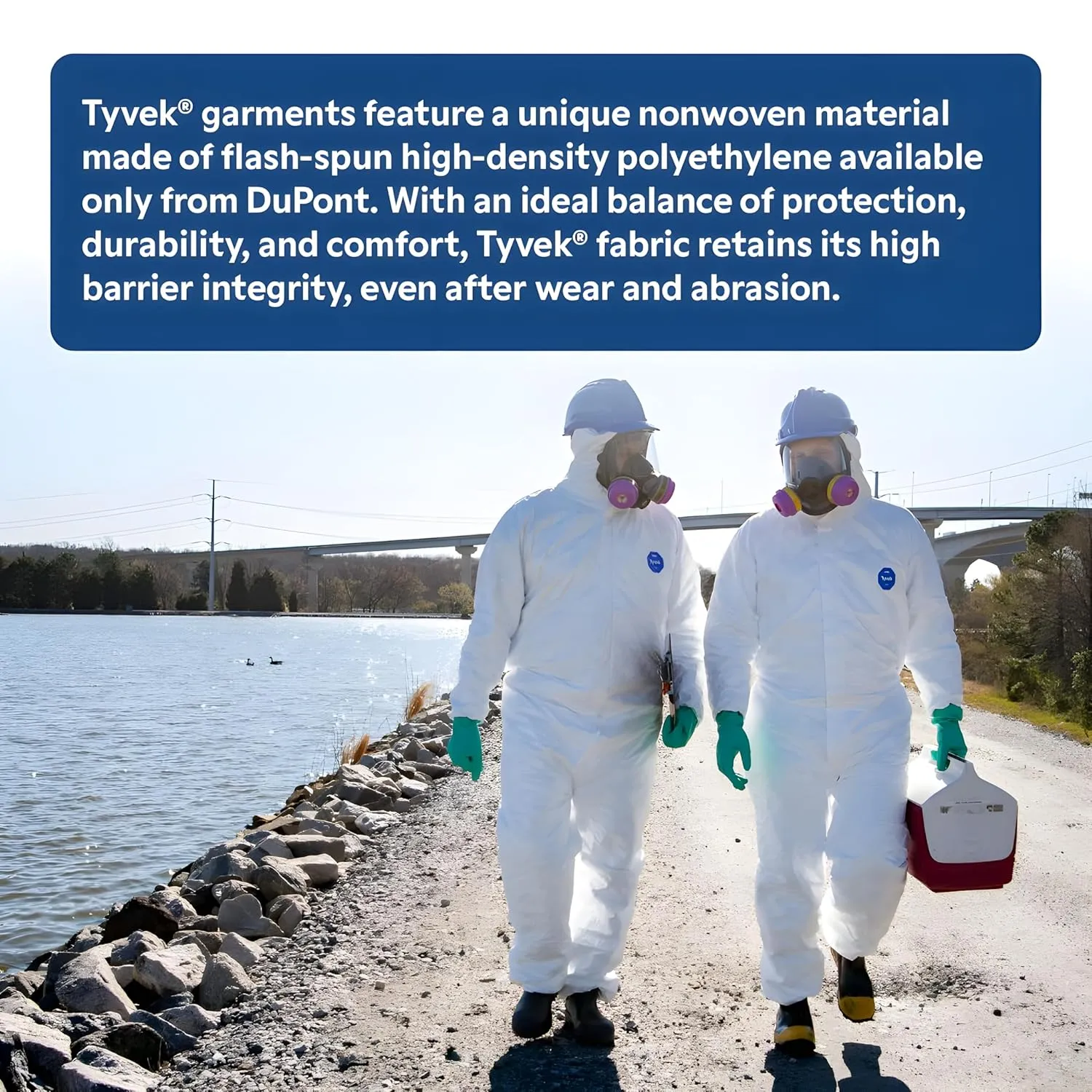 DuPont Tyvek 400 Disposable Protective Pant with Elastic Waist, White, Large, 50-Pack