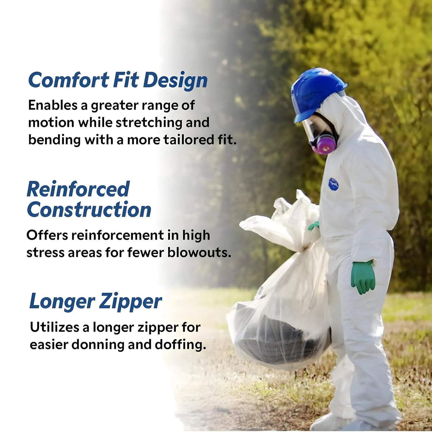 DuPont Tyvek 400 Disposable Protective Pant with Elastic Waist, White, Large, 50-Pack