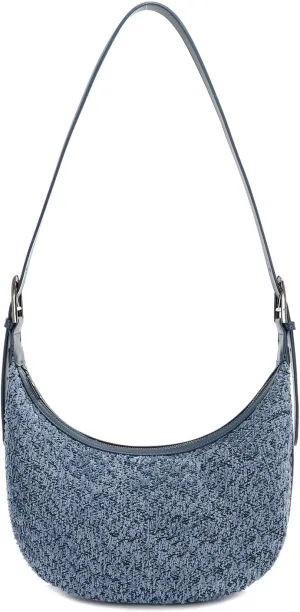 E Sherpa Shoulder Bag for Women Jacquard Fleece Hobo Tote Handbag Clutch Purse