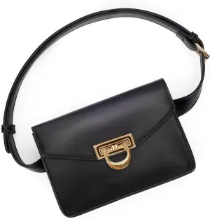 ECOSUSI Fanny Pack for Women PU Leather Belt Bag Waist Bag Fashion Waist Pack Pouch Small Purse for Party, Travel, Hiking