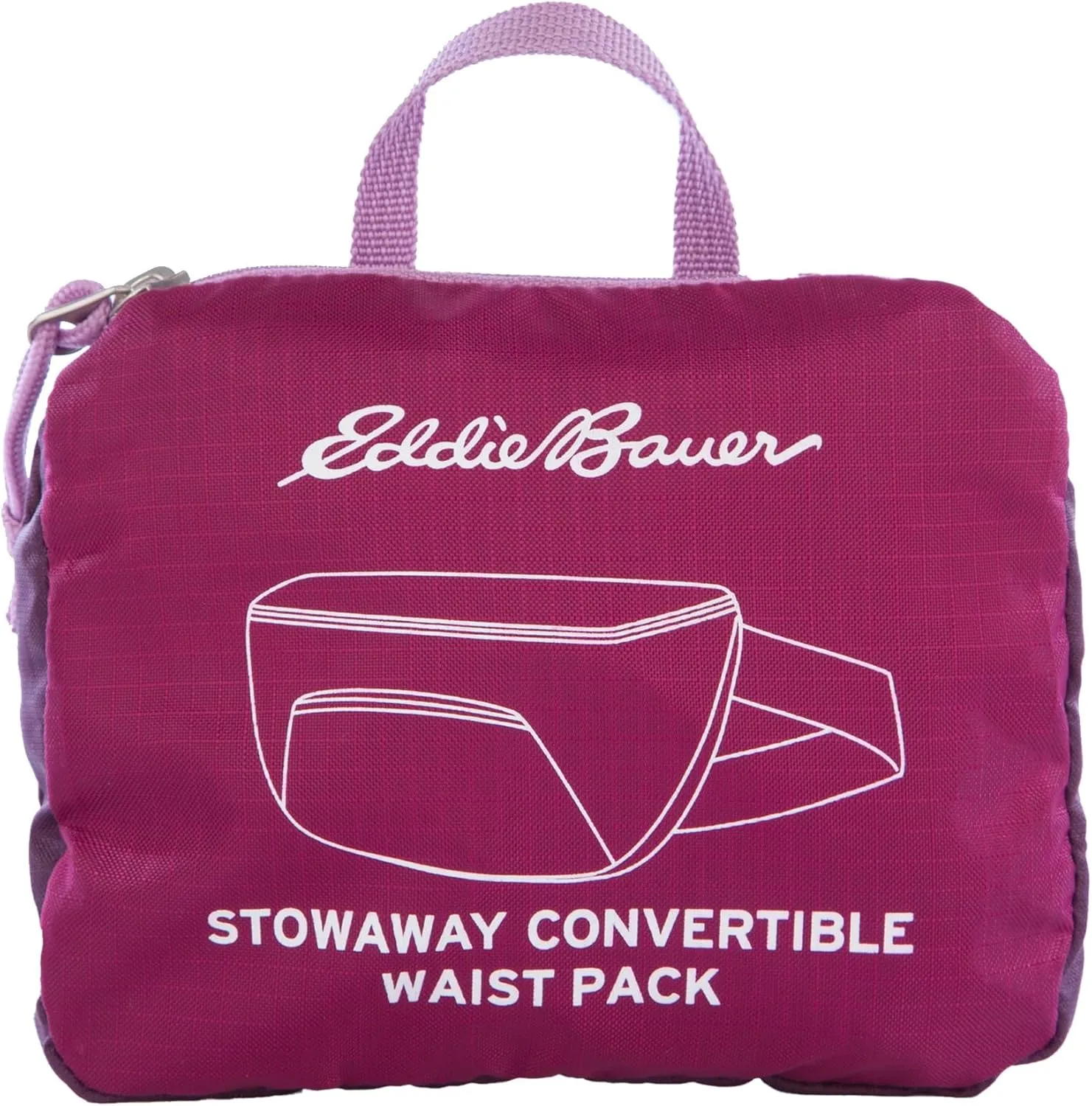 Eddie Bauer Stowaway Packable Waistpack-Made from Ripstop Polyester with 2 Secure Zip Pockets