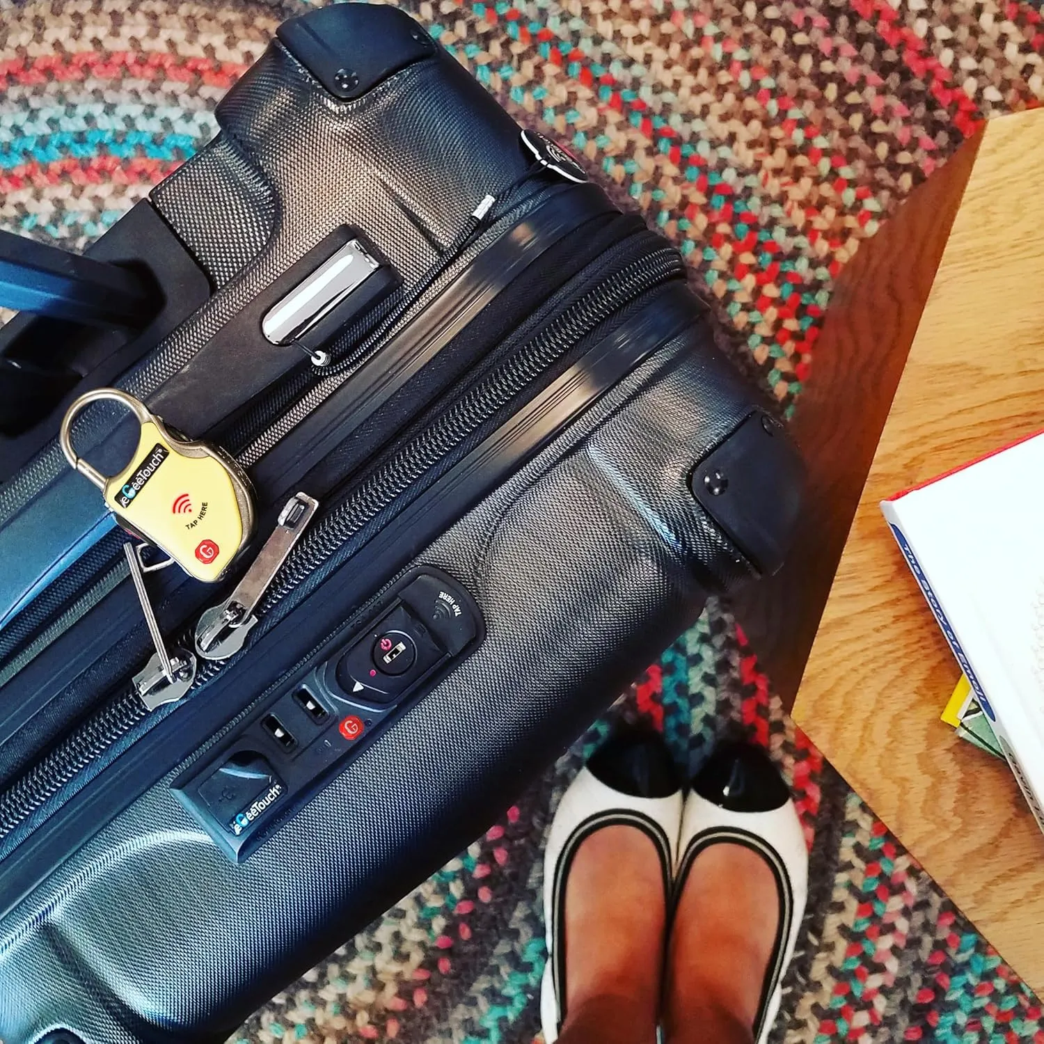eGeeTouch Smart Travel Lock-Secure & Track Your Luggage/Backpack Anywhere You go.. (Mix 2 Pack)