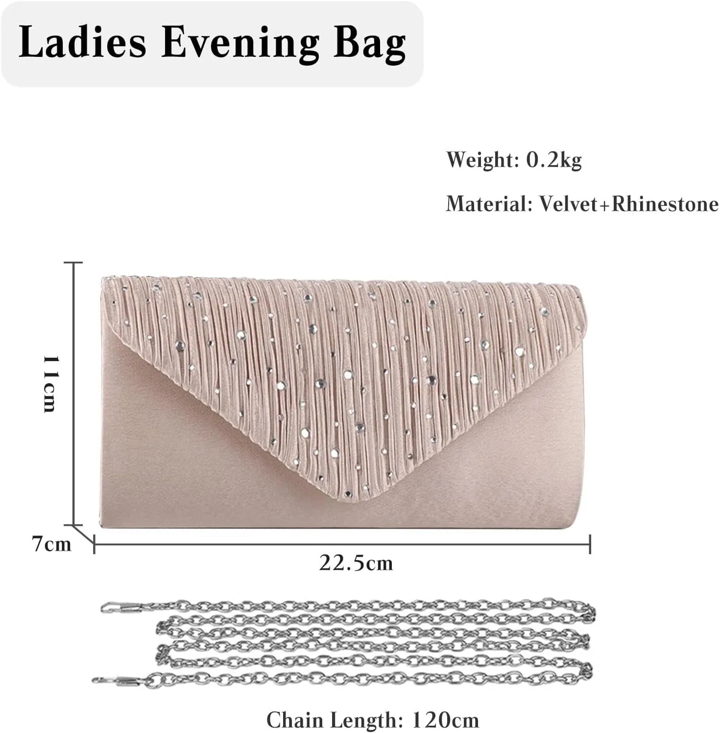 Elegant Shoulder Glitter Crossbody Evening for Women Rhinestone Clutch Envelope Handbag Bridal Wedding Purse