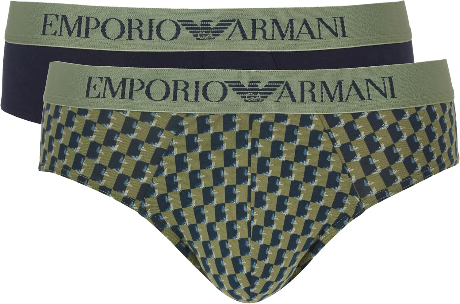 Emporio Armani Men's Classic Pattern Mix 2-pack Brief