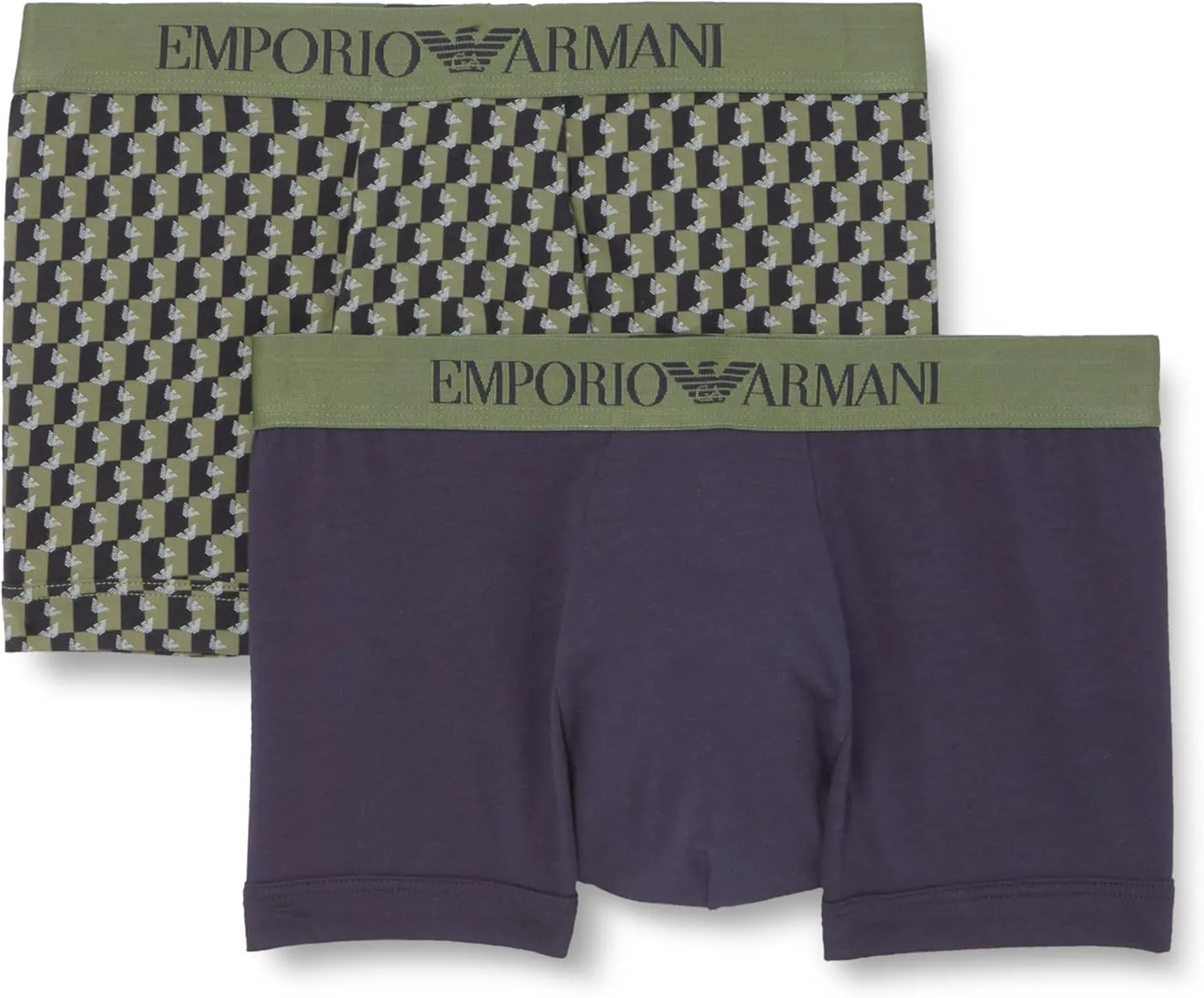 Emporio Armani Men's Classic Pattern Mix 2-Pack Trunk