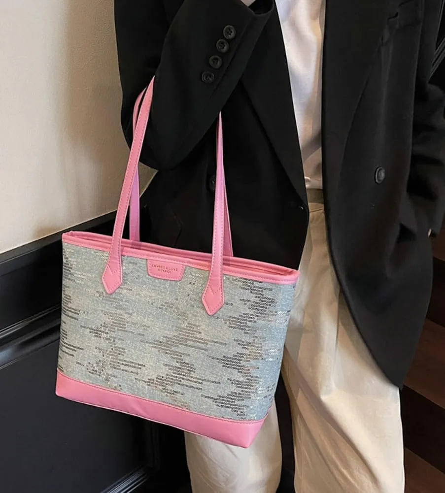 Epsion 2025 Pu Leather Tote Bag for Women Large Shoulder Bag with Zipper Work Shopper Handbag Travel Purse