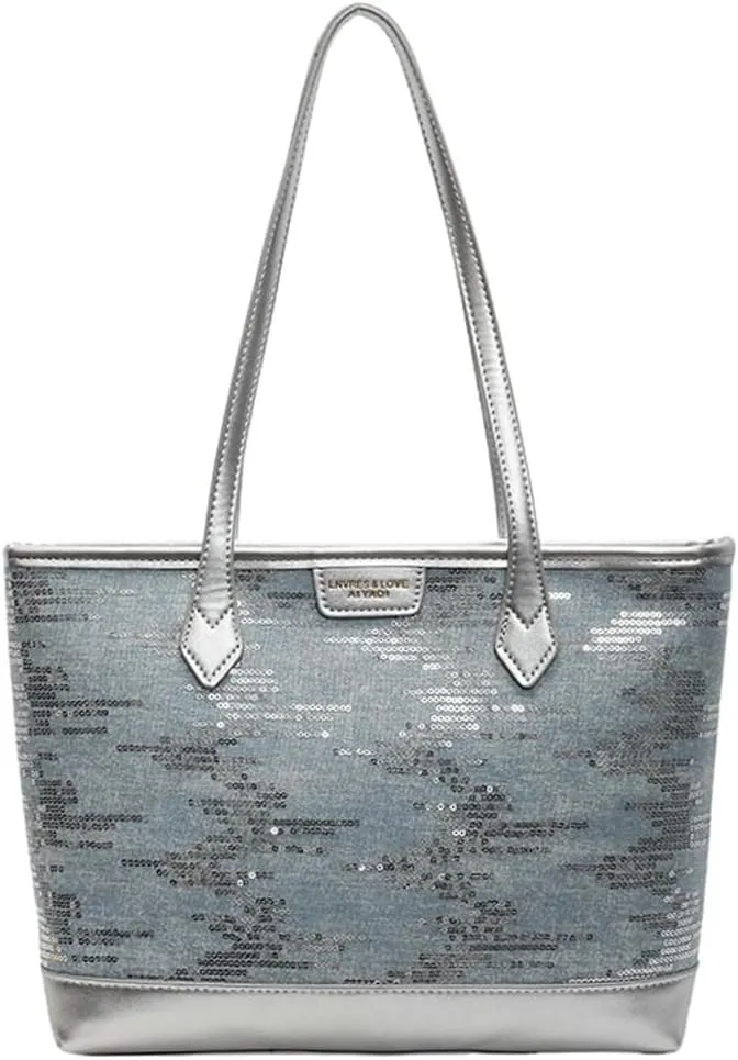 Epsion 2025 Pu Leather Tote Bag for Women Large Shoulder Bag with Zipper Work Shopper Handbag Travel Purse