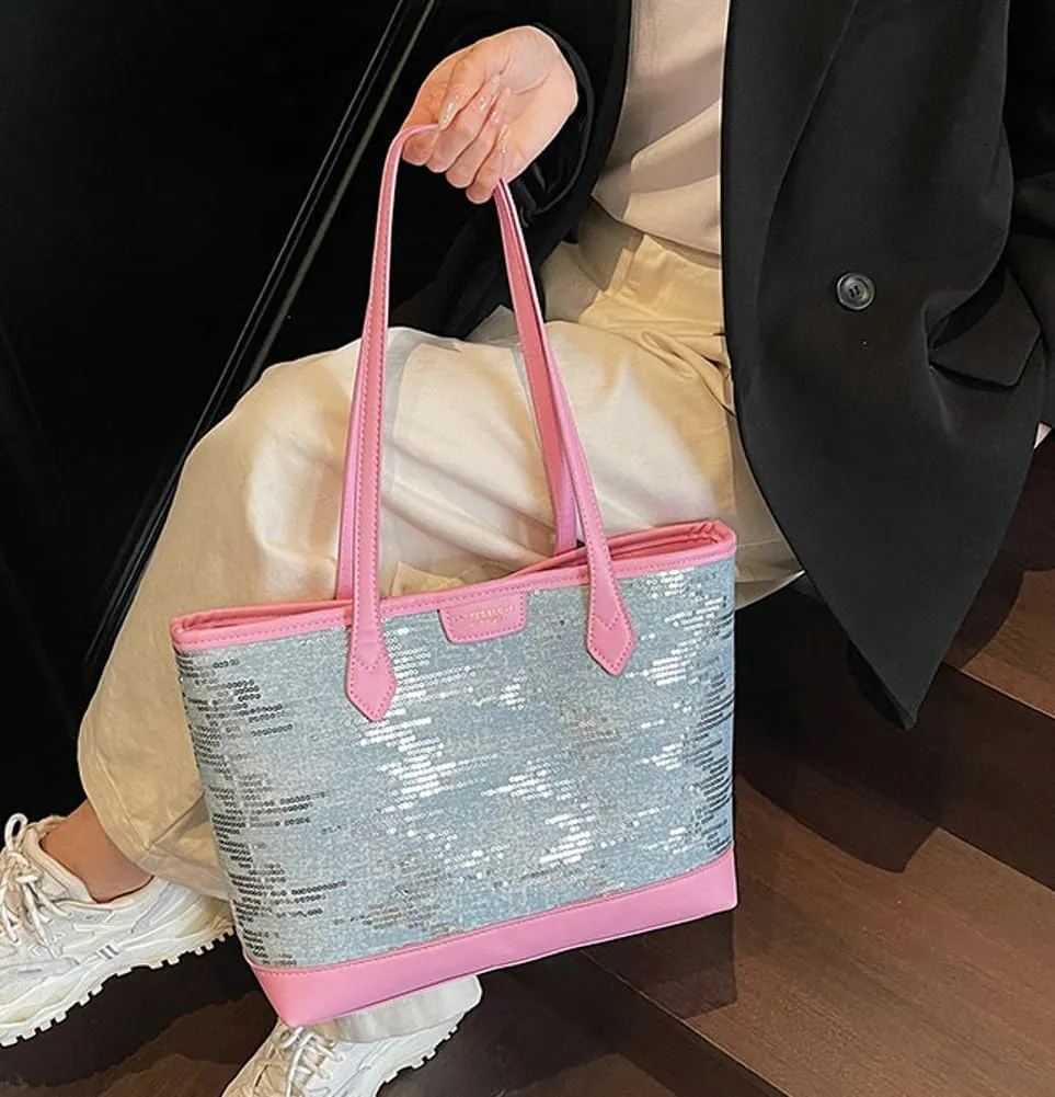 Epsion 2025 Pu Leather Tote Bag for Women Large Shoulder Bag with Zipper Work Shopper Handbag Travel Purse