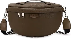 Eslcorri Crossbody Bags for Women - Fashion Sling Purse Shoulder Bag Fanny Pack Leather Causal Chest Bum Bag Cross Body Purse