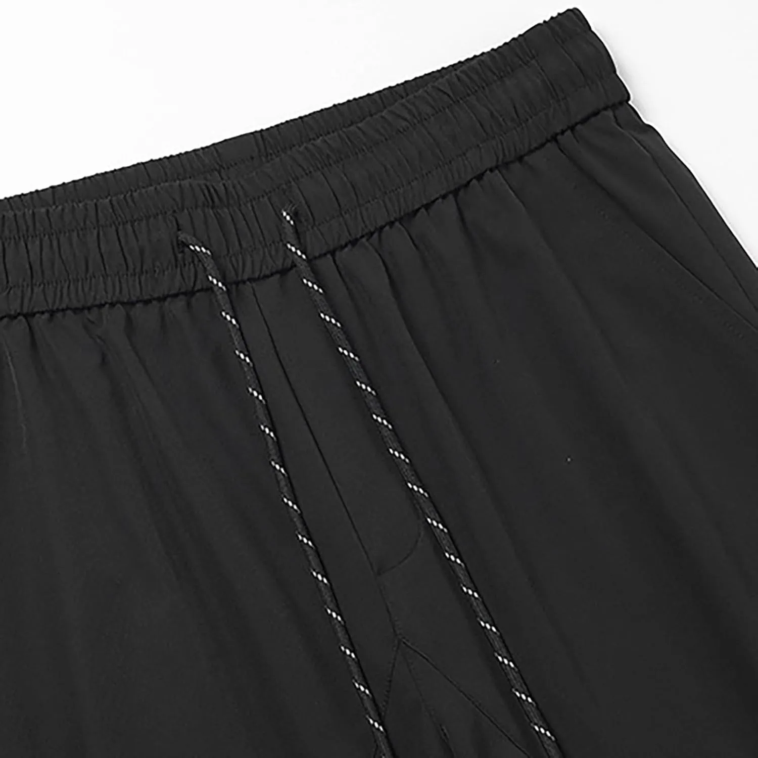 European Solid Color Elastic Drawstring Waist with Adjustable Hemline Men Casual Loose and Comfortable Foreign