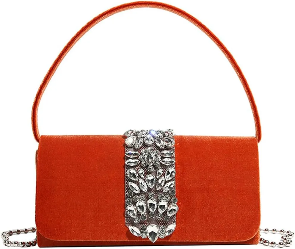 Evening Bag for Women Rhinestone Clutch Bag Sparkly Crystal Handbag Bridal Wedding Purse Glitter Shoulder Bag
