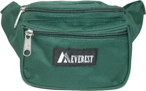 Everest Fabric Multi Pocket Fanny Waist Pack, Forest Green