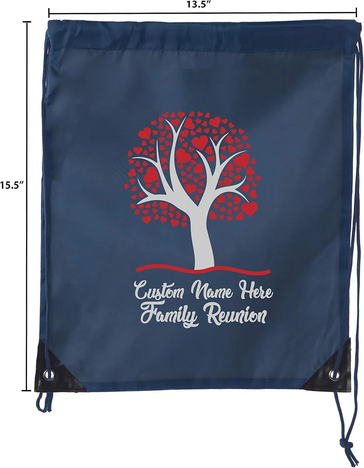 Family Tree with Hearts with Custom Name- Family Reunion Party Favor Bags