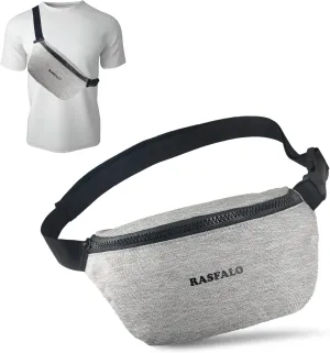 Fanny Pack & Crossbody Bag for Men Women, Fashion Waist Packs Adjustable Belt Bag for Sports, Workout, Traveling, Jogging, Hiking Hands-Free Carrying All Phones (Style 02, Linen Gray)