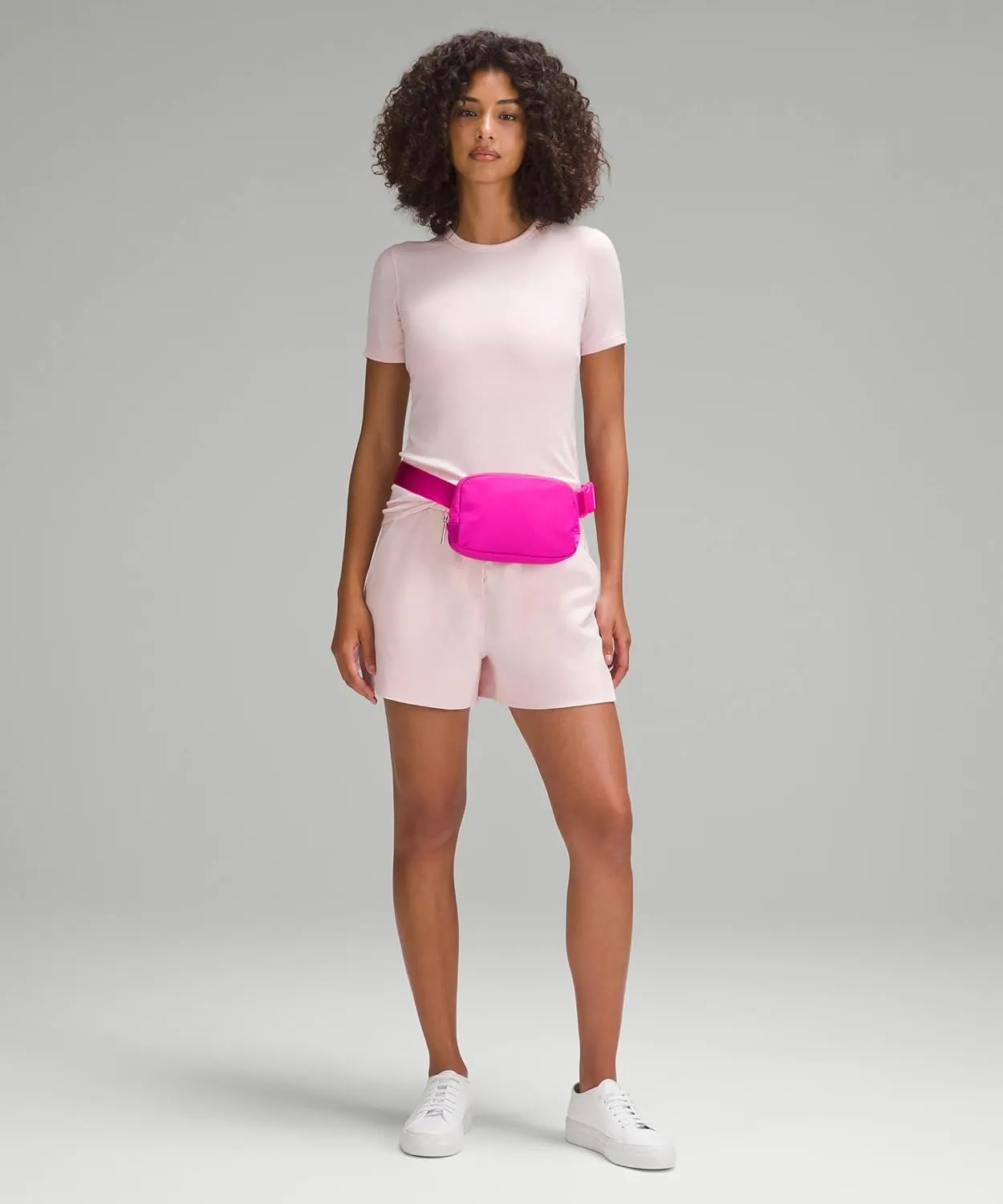 Fanny Pack Cross Body Bag Small Crossbody Bags for Women Men Trendy Nylon Waterproof Mini Purse Travel Running Belt Bag Lulu Dupes Bum Hip Chest Waist Pack Side Bag Must Have Fuchsia