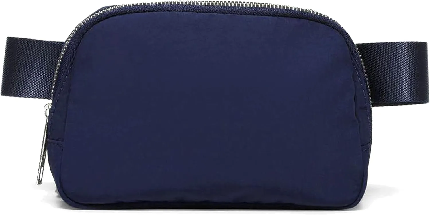 Fanny Pack Crossbody Bag Trendy Waterproof Small Cross Body Purse for Women Men Fashion Waist Packs Mini Belt Bag Pouch Chest Bum Hip Bag Lulu Dupes for Travel Vacation Running True Navy