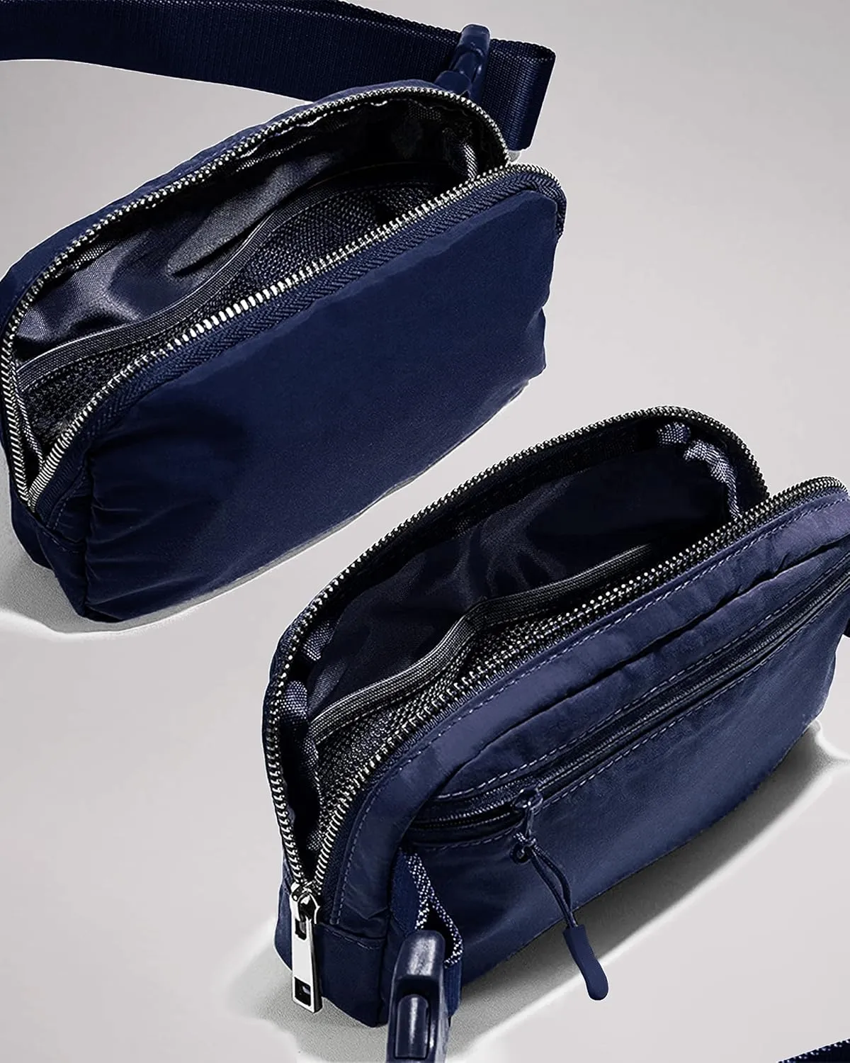 Fanny Pack Crossbody Bag Trendy Waterproof Small Cross Body Purse for Women Men Fashion Waist Packs Mini Belt Bag Pouch Chest Bum Hip Bag Lulu Dupes for Travel Vacation Running True Navy