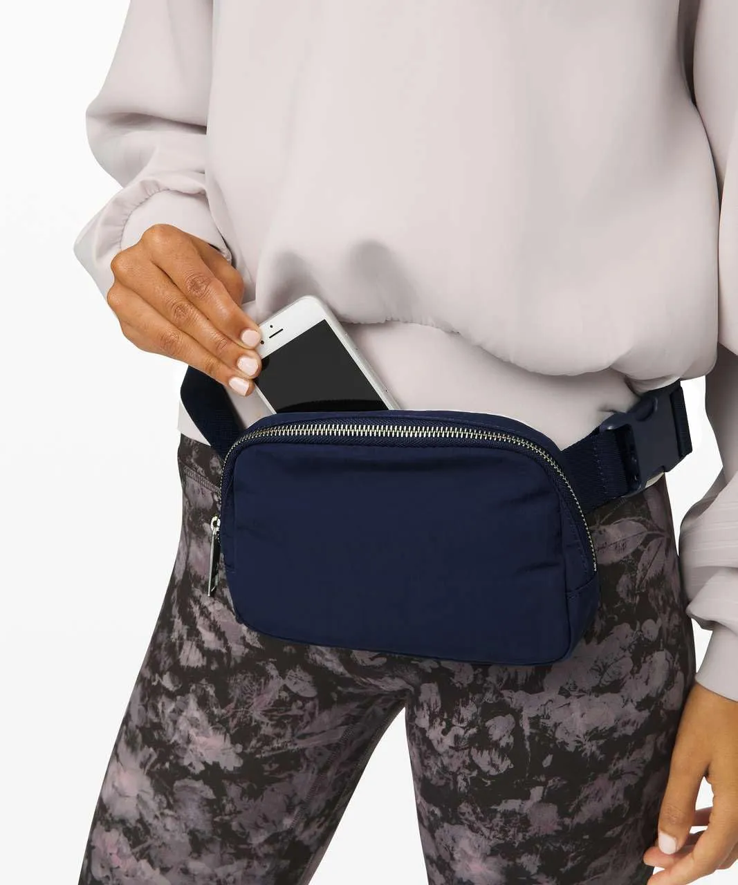Fanny Pack Crossbody Bag Trendy Waterproof Small Cross Body Purse for Women Men Fashion Waist Packs Mini Belt Bag Pouch Chest Bum Hip Bag Lulu Dupes for Travel Vacation Running True Navy