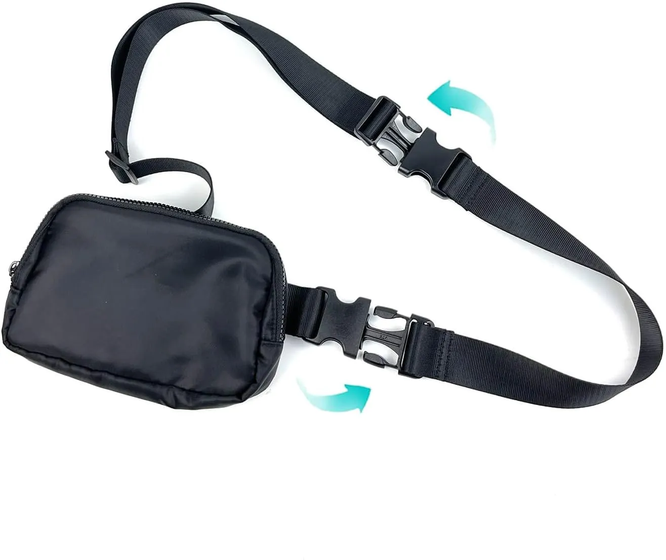 Fanny Pack Extender Belt | Elastic Strap Extender for Bum Bag & Crossbody Bags in Black