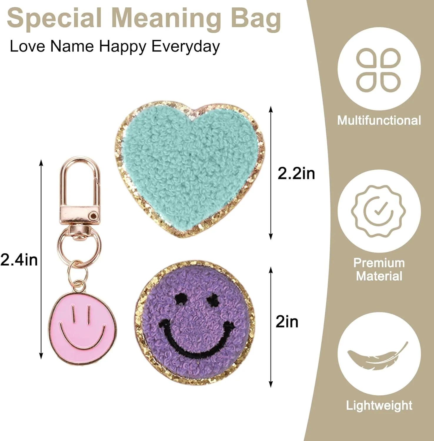 Fanny Pack for Girls 4-14, Nylon Kids Crossbody Bag Belt Bag with Keychain, Cream (Cream C)
