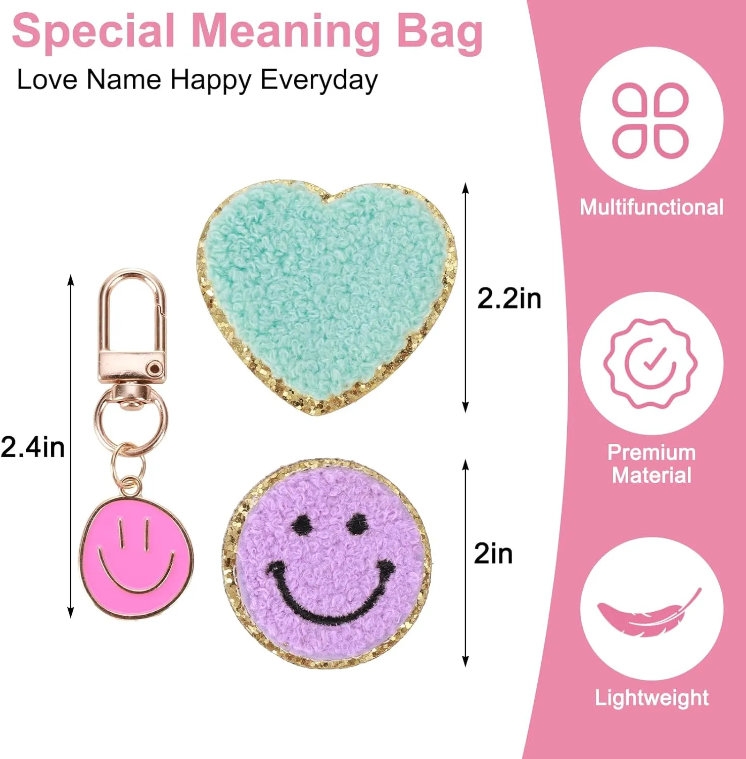 Fanny Pack for Girls 4-14, Nylon Kids Crossbody Bag Belt Bag with Keychain, Party Waist Bags for Kids Teens Girls, Personalized Gifts for Birthday Party Christmas, Pink A