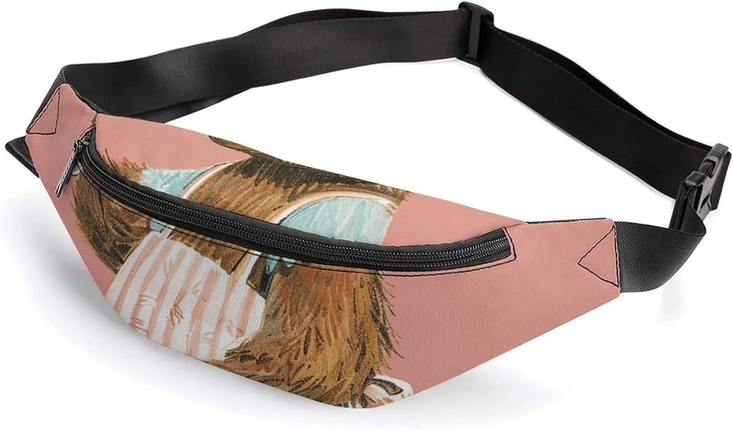Fanny Pack for Men Women Belt Bag Bear Holding Spoon Crossbody Waist Pack for Travel Walking Running Bum Bags, 36*15cm, style-2